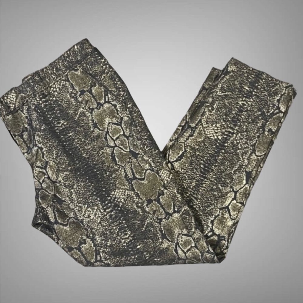 WORTHINGTON SNAKESKIN PRINT CROPPED PANTS SIZE 8